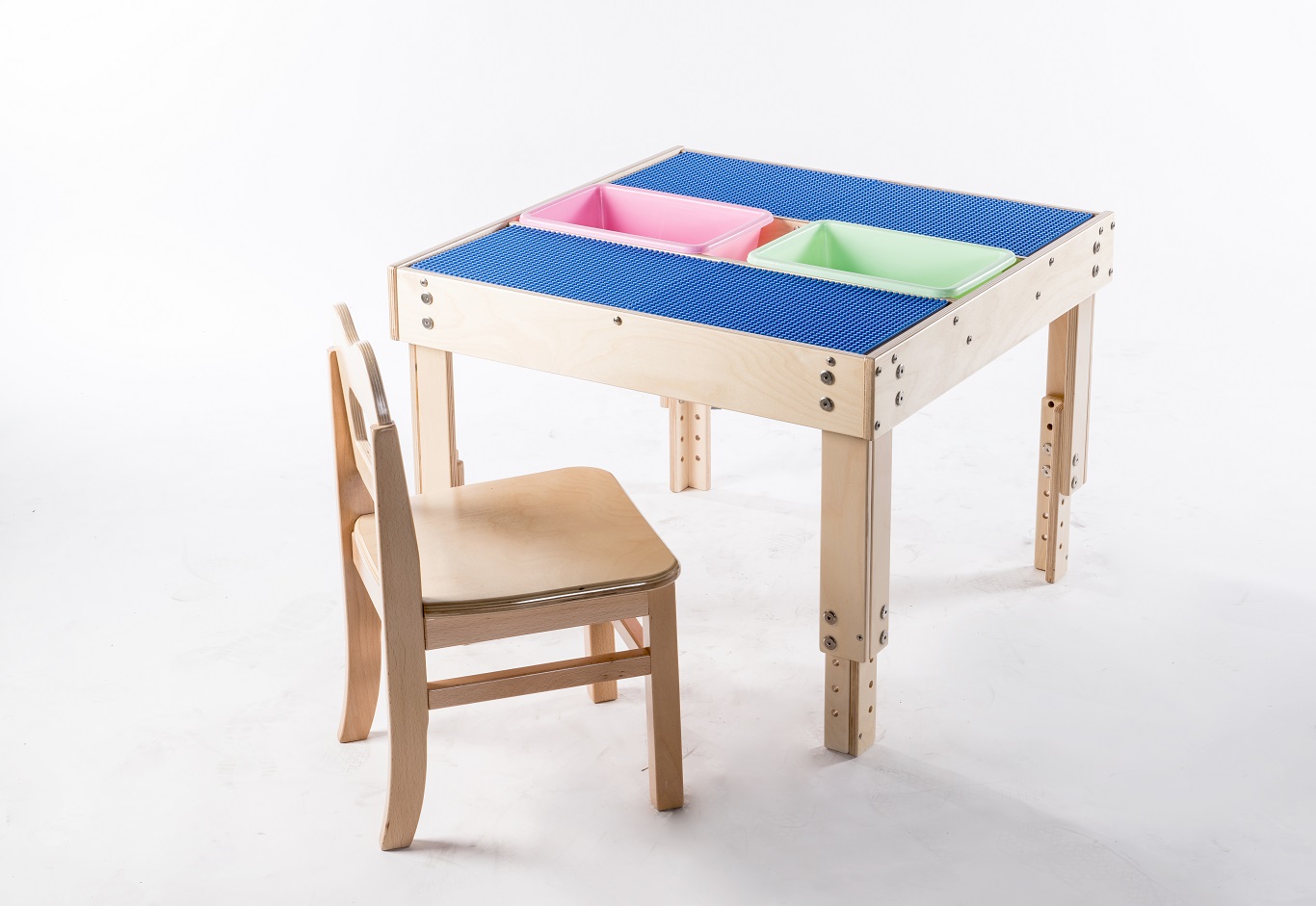 Birch Plywood Building Block Table for Construction Play (BT202)